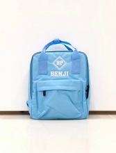 Load image into Gallery viewer, (Blue) Personalised Name Twin Handle Backpack
