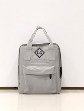 Load image into Gallery viewer, (Grey) Personalised Name Twin Handle Backpack
