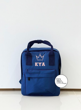 Load image into Gallery viewer, (Navy) Personalised Name Twin Handle Backpack
