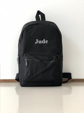 Load image into Gallery viewer, (Black) Personalised Name Unisex Mini Nursery School Backpack Rucksack Bag
