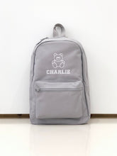 Load image into Gallery viewer, (Grey) Personalised Name Unisex Mini Nursery School Backpack Rucksack Bag
