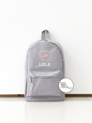 Grey School Backpack